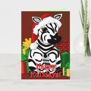 De Festividades Cartão Zebra Natal