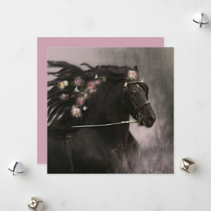De Festividades Cavalo Negro Frísia - Cartão Saudável