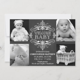 De Festividades Chalkboard Snowflake Winter Multiple Cartão com fo