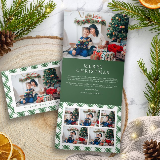 De Festividades Com Dobra Tripla Cartão Tri-fold Natal Verde (Green Christmas Tri-fold Card
)