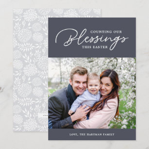 De Festividades Contando nossas Bênçãos   Cartão com fotos páscoa 