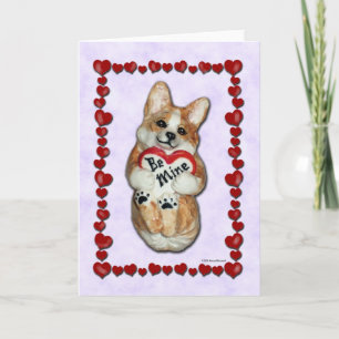 De Festividades Corgi "Seja meu!" Cartão