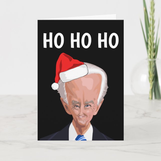 DE FESTIVIDADES CREEPY JOE BIDEN CHRISTMAS GREEETING CARTÃO (Frente)