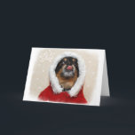 De Festividades Deixais lhe para nevar cartão<br><div class="desc">Deixais lhe para nevar características do cartão flocos de neve de travamento de uma mistura pequena bonito dos Cavalier/Pomeranian!</div>