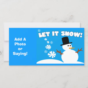De Festividades Deixe-o nevar Cartão com fotos