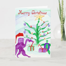 De Festividades Desejando lhe um cartão do Feliz Natal
