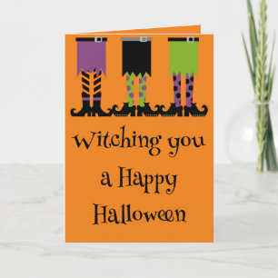 De Festividades Desejando um Feliz Halloween 5" x 7" Cartão Dobrad