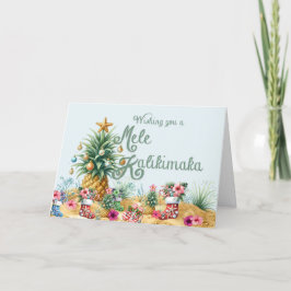 De Festividades Desejando um Mele Kalikimaka Cartão
