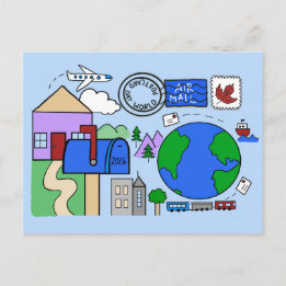 De Festividades Dia do Cartão Postal Mundial 2026 - transporte em