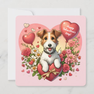 De Festividades Dia dos Namorados - Fox Terrier - Cartão