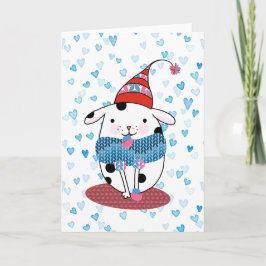 De Festividades Doggone cartão 5 x 7 do amor