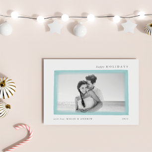 De Festividades Dreamy Wish Holiday Cartão com fotos Aqua