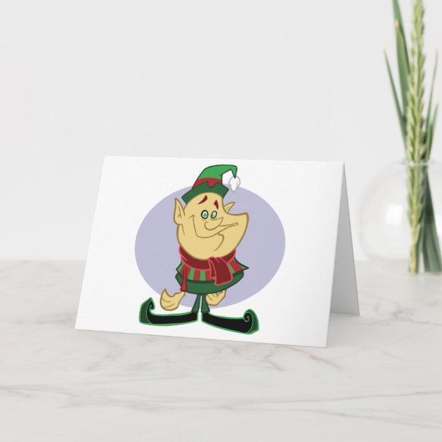 De Festividades Duende - cartão do Feliz Natal (Frente)