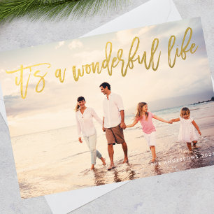 De Festividades É um Cartão com fotos maravilhoso Faux Foil Holida