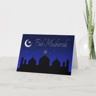 De Festividades Eid Mubarak - Cartão Saudável Islâmico
