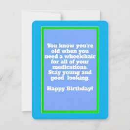 De Festividades Engraçado Aniversário, 4,25" x 5,5", Papel: Cartão
