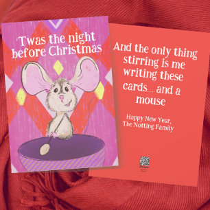 De Festividades Engraçado Atraso Após O Natal Novo Cartão