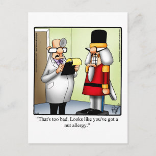 De Festividades Engraçado Nutcracker Alergia Humor Cartão postal