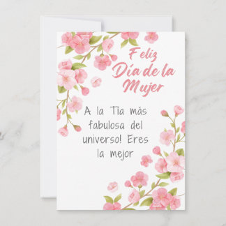 De Festividades Espanhol - Tia Feliz Cartão do Dia das Mulheres