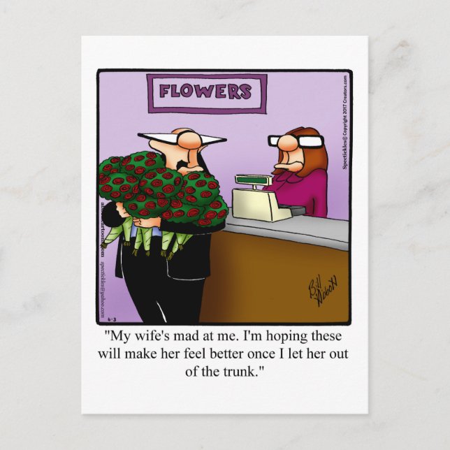 De Festividades "Espectickles" com cartão postal humor do casament (Frente)