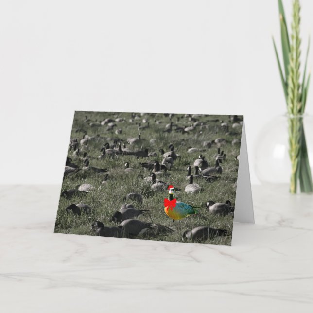 De Festividades Esteja para fora o cartão do feriado do ganso (Frente)