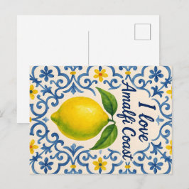 De Festividades Eu Amo a Costa Amalfitana – Cartão Postal Caligráf