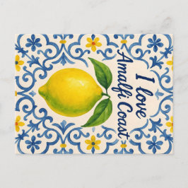 De Festividades Eu Amo a Costa Amalfitana – Cartão Postal Caligráf