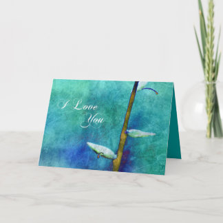 De Festividades Eu te amo - cartão do aqua