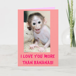 De Festividades "Eu te amo mais do que bananas!" O cartão dos