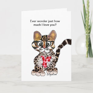 De Festividades Eu te amo um cartão dos namorados do Ocelot