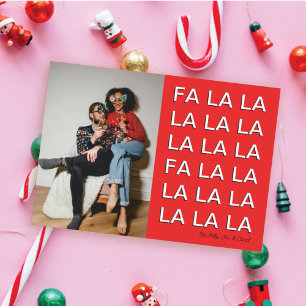 DE FESTIVIDADES FA LA CHRISTMAS FOTO CARTÃO HOLIDAY