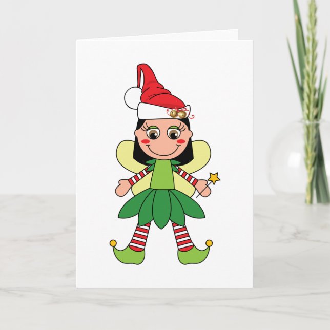 DE FESTIVIDADES FADA DO NATAL DO CARTÃO (Frente)
