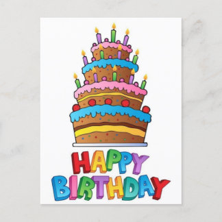 De Festividades Feliz aniversário - cartão postal