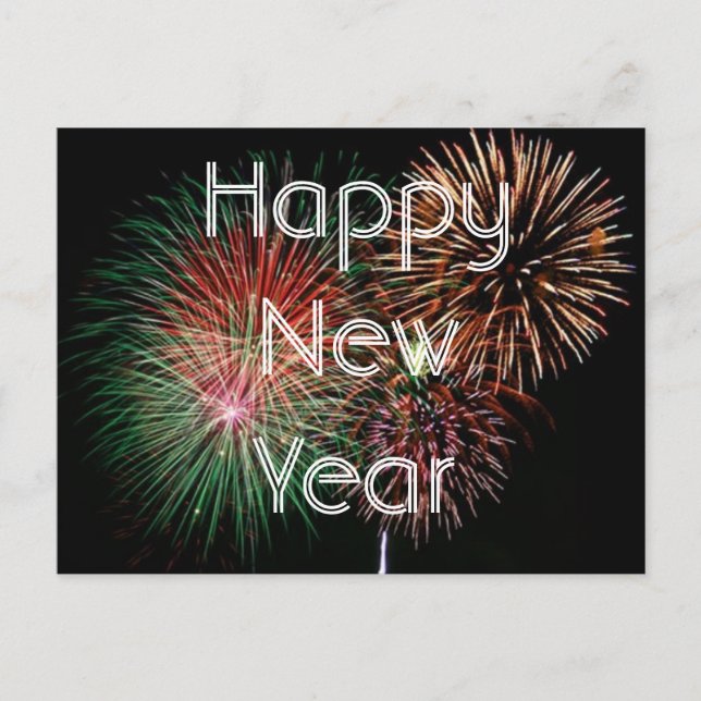 De Festividades Feliz ano novo! Cartão Postal (Frente)