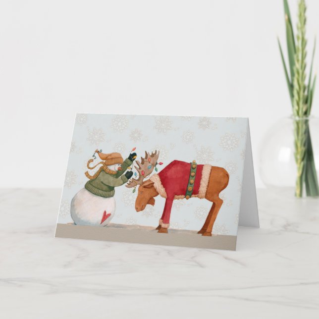 De Festividades Feliz Christmoose - Cartão Saudável (Frente)