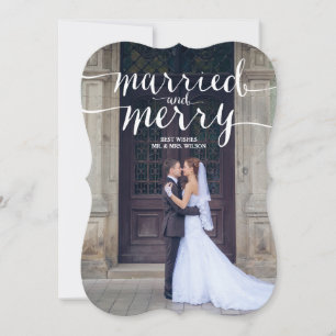DE FESTIVIDADES FELIZ E CASADA CARTÃO COM FOTOS HOLIDAY