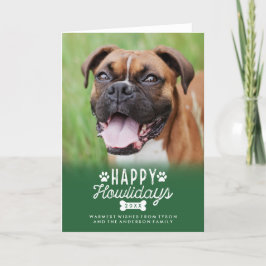 De Festividades Feliz Feliz Natal Cachorro Cartão com fotos Dobrad