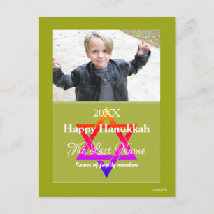 De Festividades Feliz Hanukkah Foto Cartão Postal - HAMbWG