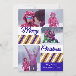 De Festividades Feliz Natal 4 Fotos Cartão Personalizado