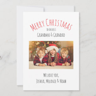De Festividades Feliz Natal Avó e Avô Cartão Personalizado com Nom
