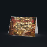 De Festividades Feliz Natal - cartão<br><div class="desc">Desejando lhe um Natal tempere o transbordamento com felicidade & cercado pelo amor.</div>