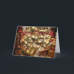 De Festividades Feliz Natal - cartão<br><div class="desc">Desejando lhe um Natal tempere o transbordamento com felicidade & cercado pelo amor.</div>