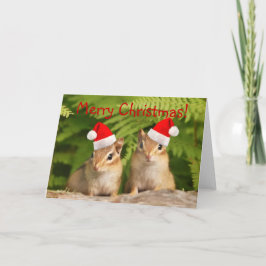 De Festividades Feliz Natal! Cartão dos Chipmunks do papai noel