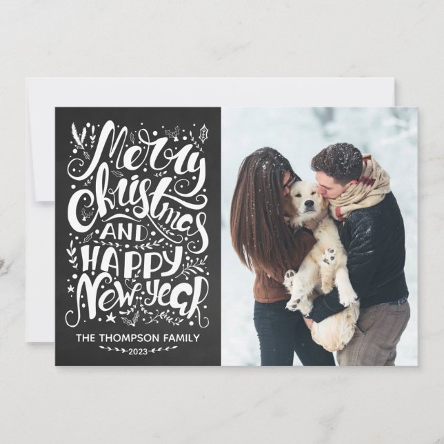 De Festividades Feliz Natal e Cartão com fotos Feliz ano novo (Frente)