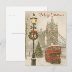 De Festividades Feliz Natal em Londres Cartão Postal – Presente