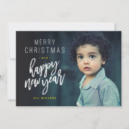 De Festividades Feliz Natal, Feliz ano novo, cartão com fotos Negr