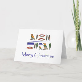 De Festividades Feliz Natal no Cartão Hieroglífico Egípcio