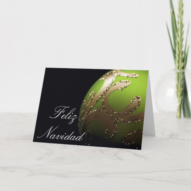 De Festividades - Feliz Navidad - cartão ESPANHOL (Frente)