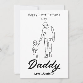 De Festividades Feliz Primeiro Dia dos Pais Cartão Doce e Sentimen