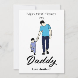 De Festividades Feliz Primeiro Dia dos Pais Cartão Doce e Sentimen